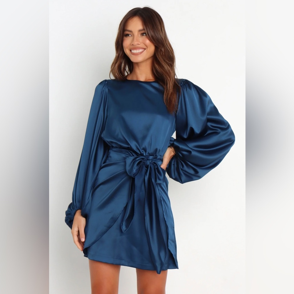 PETAL & PUP Satin Wrap Dress